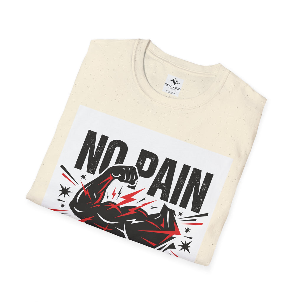 No Pain No Gain Fitness T-Shirt — "Earn Every Victory" Motivational Tee