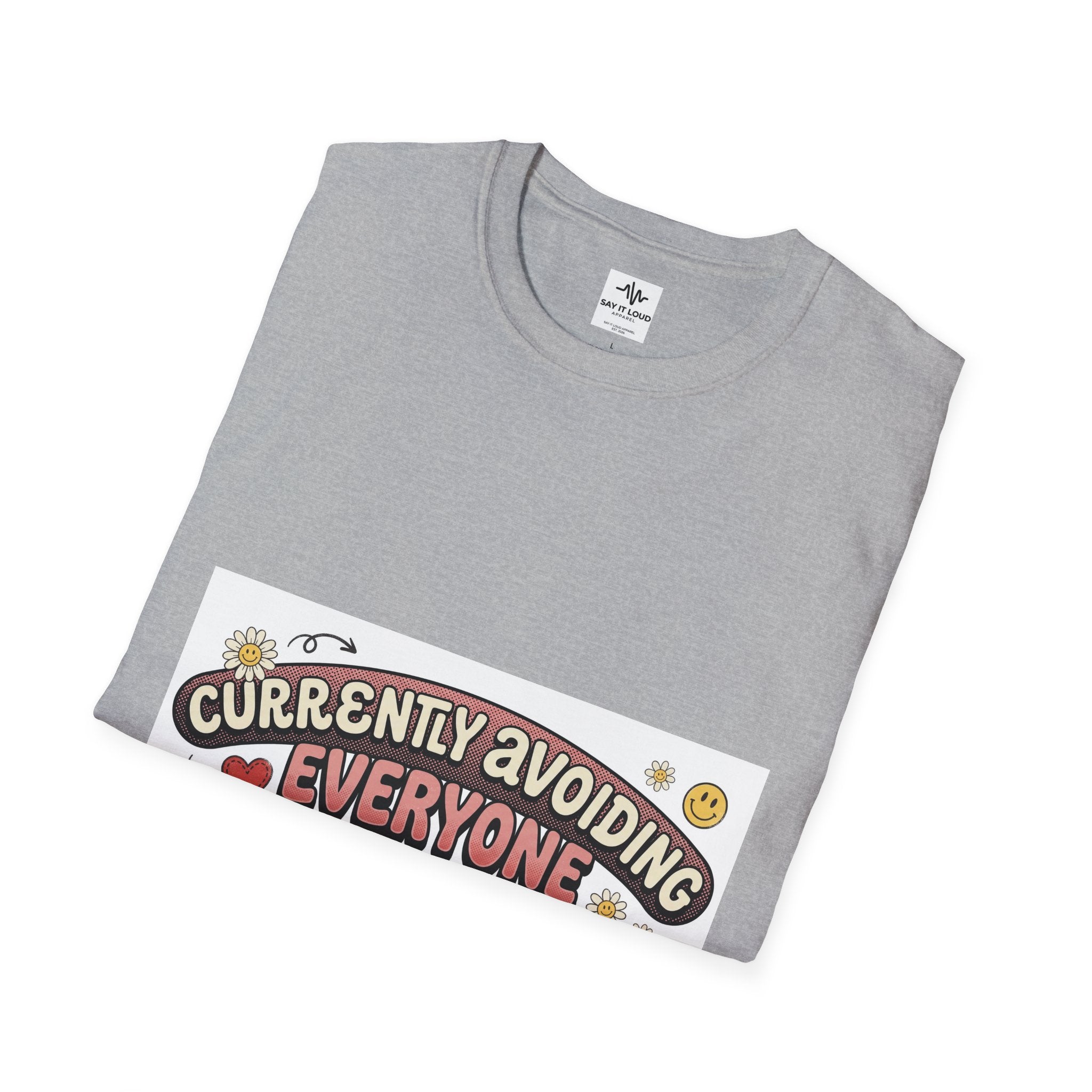T-Shirt — "Currently Avoiding Everyone" Healing in Progress Graphic Tee