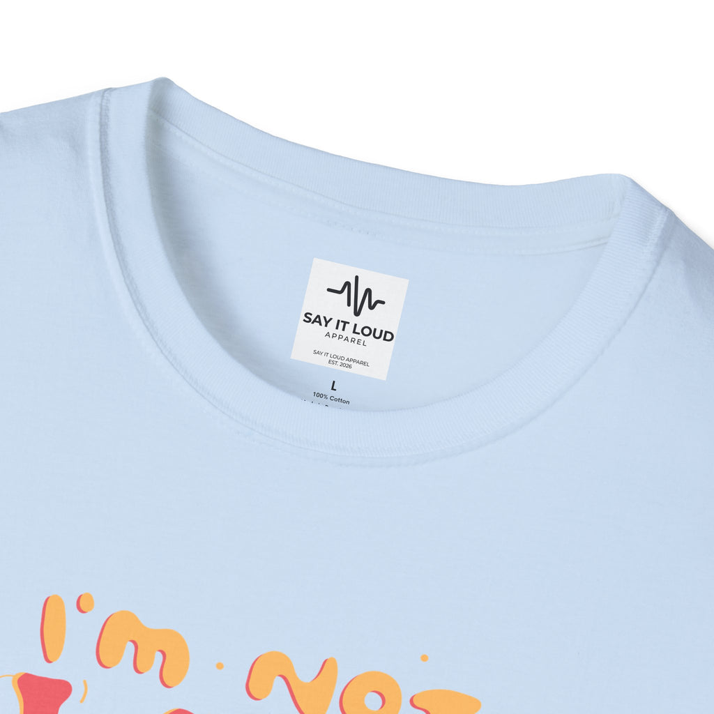 Energy Saving Mode T-Shirt — "I'm Not Lazy" Graphic Tee