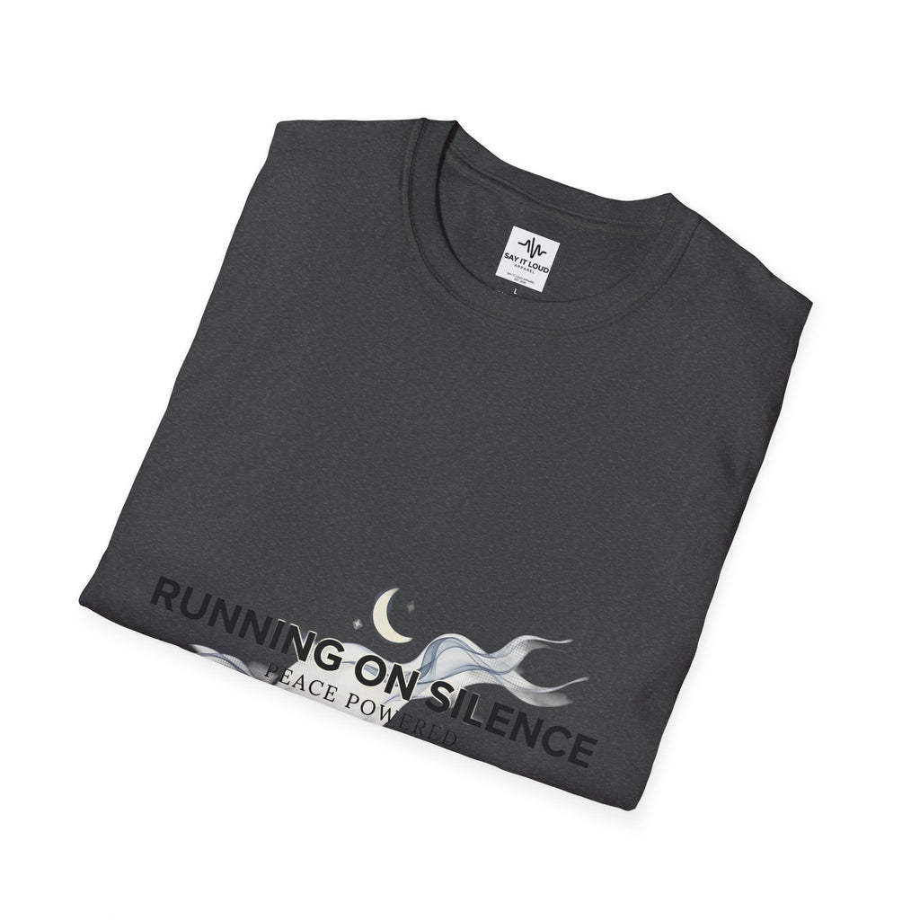 🤫Running on Silence Tee – Minimal Mood Statement Shirt