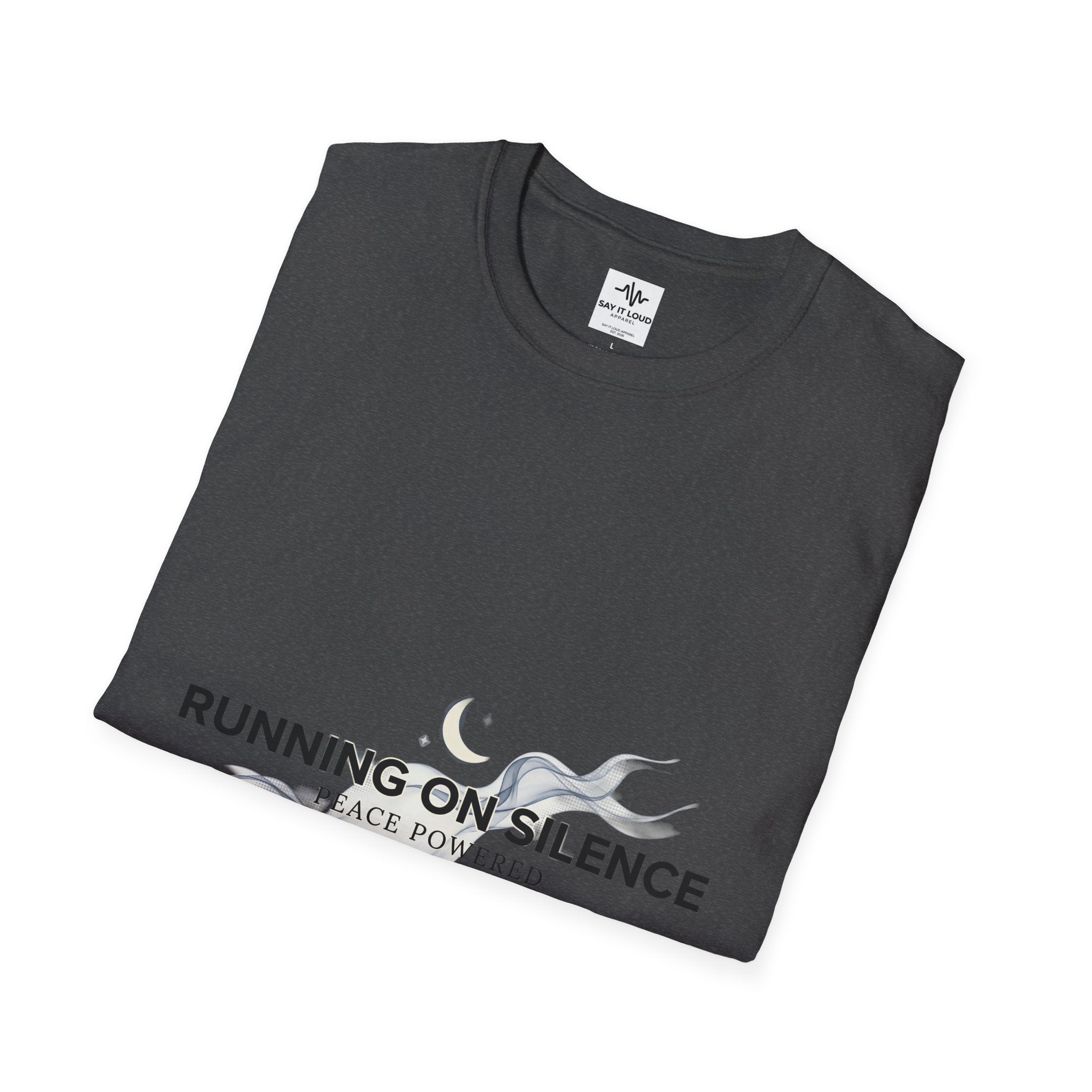🤫Running on Silence Tee – Minimal Mood Statement Shirt