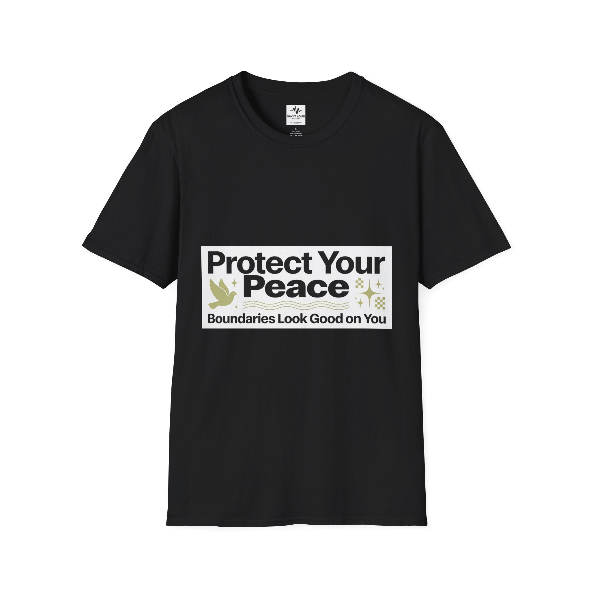 Protect Your Peace T-Shirt — "Boundaries Look Good on You" Inspirational Tee