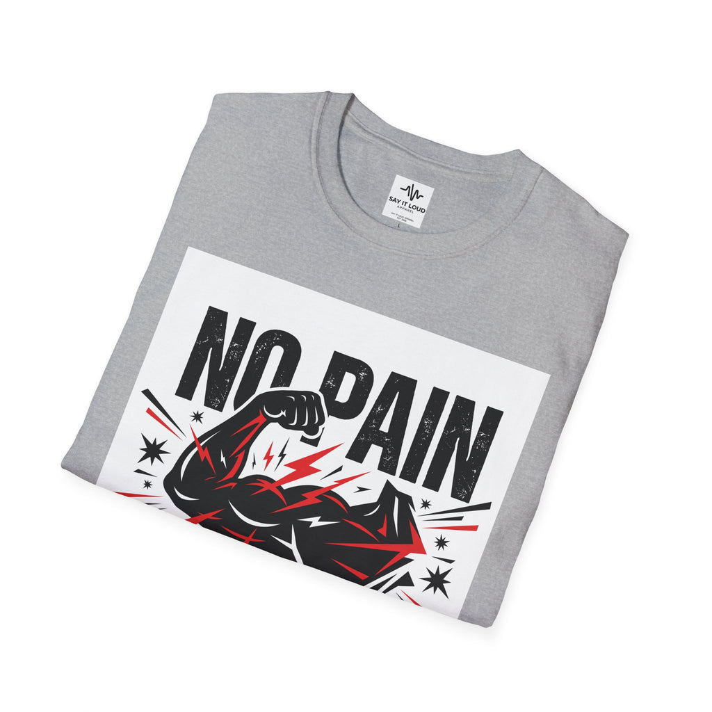 No Pain No Gain Fitness T-Shirt — "Earn Every Victory" Motivational Tee