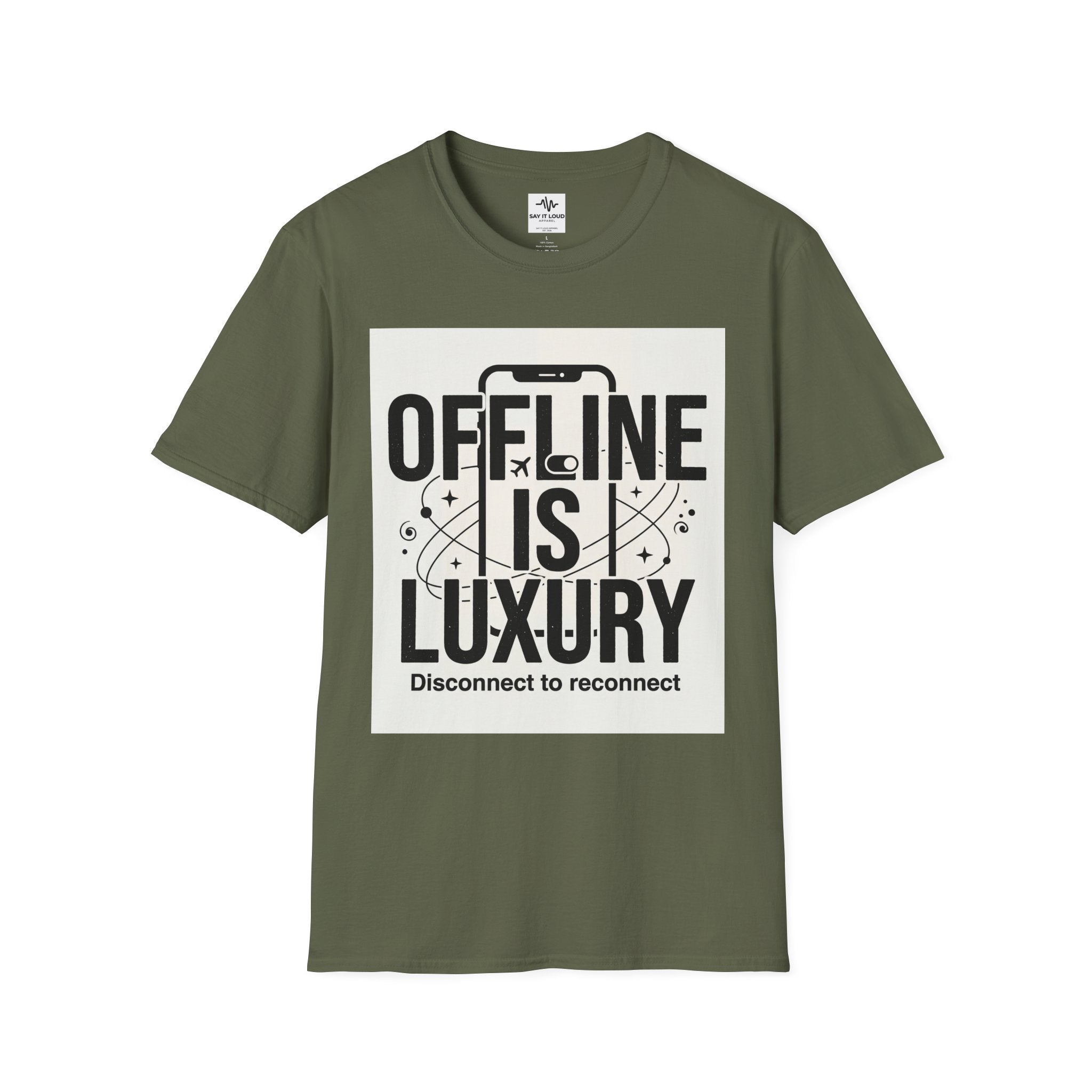 Offline Is Luxury T-Shirt — Disconnect to Reconnect Tee
