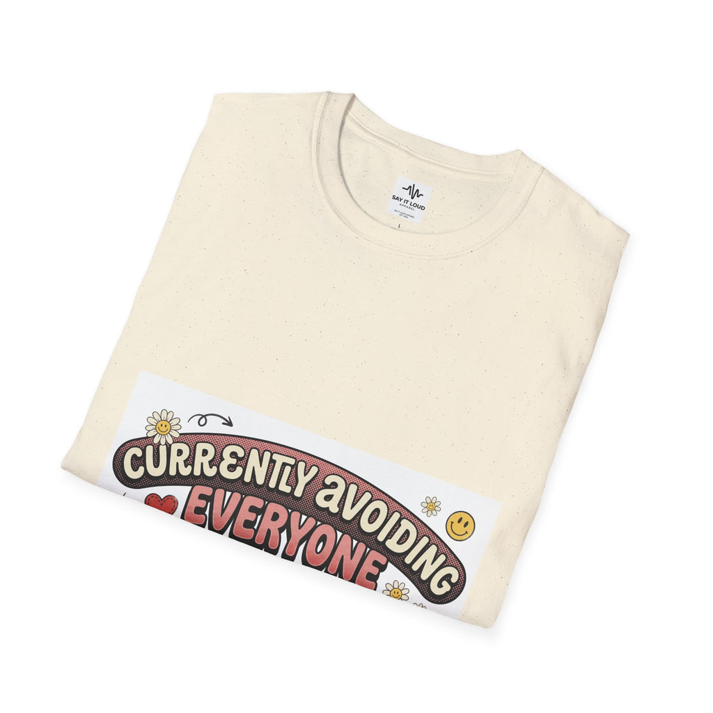 T-Shirt — "Currently Avoiding Everyone" Healing in Progress Graphic Tee