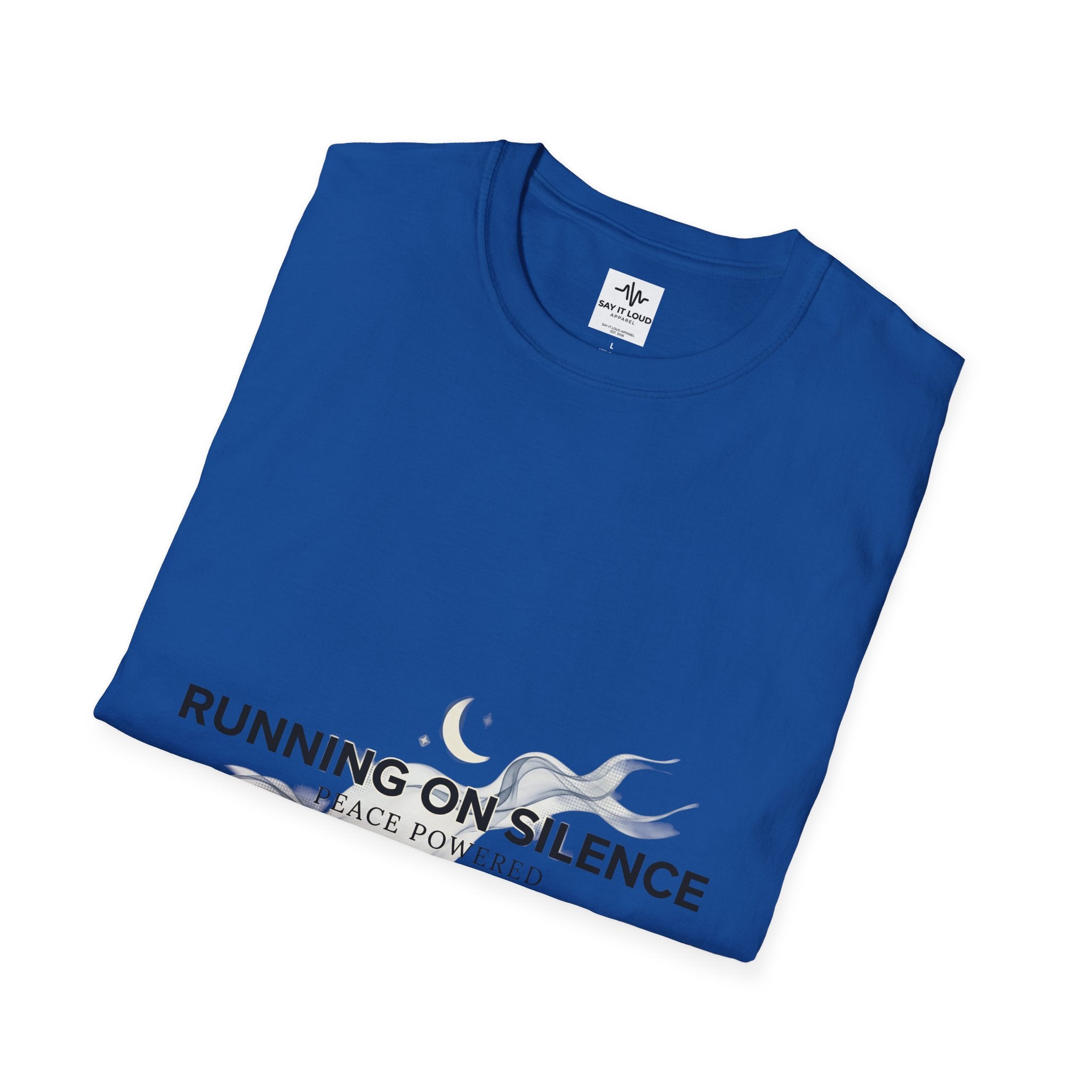 🤫Running on Silence Tee – Minimal Mood Statement Shirt