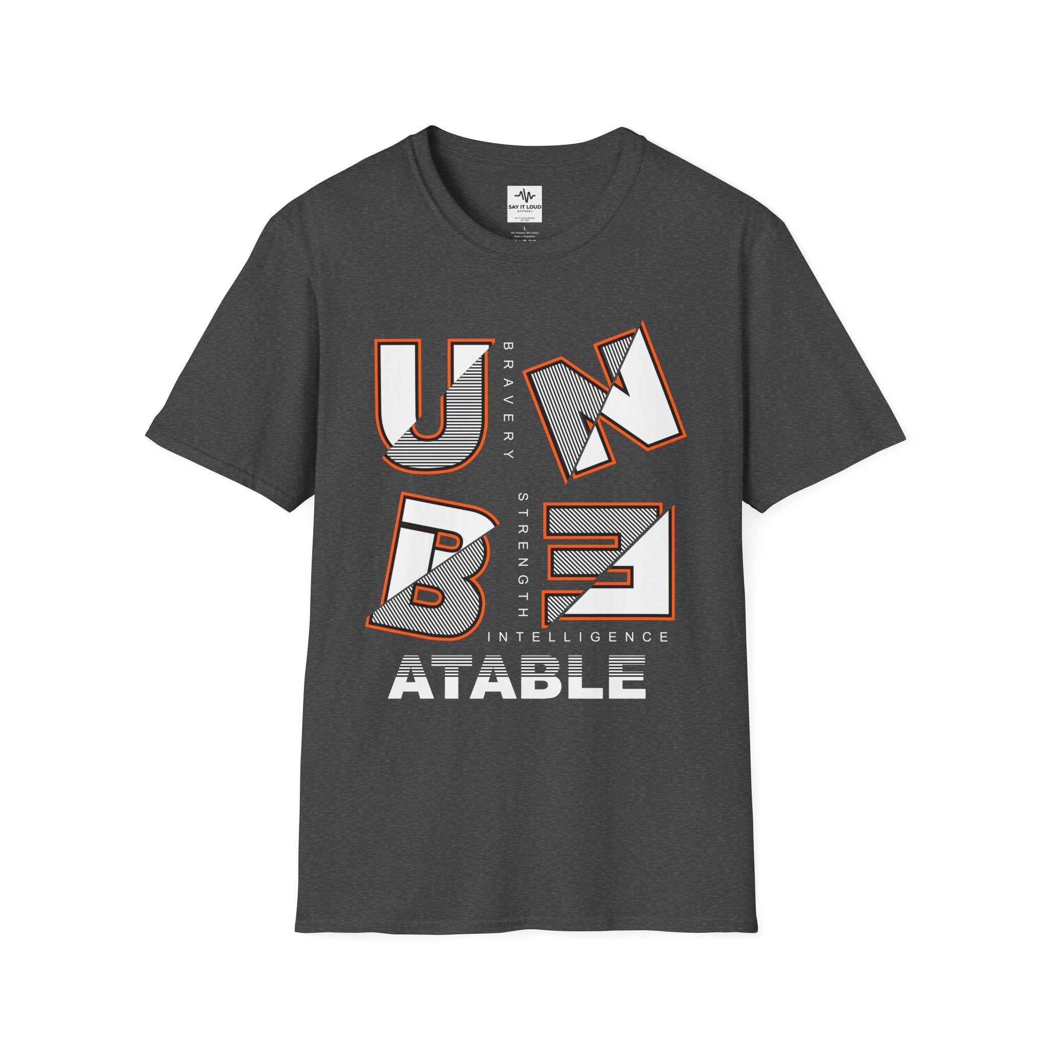 UNBEATABLE T-Shirt — Bold Block Letter Graphic Tee ("UNBEATABLE")