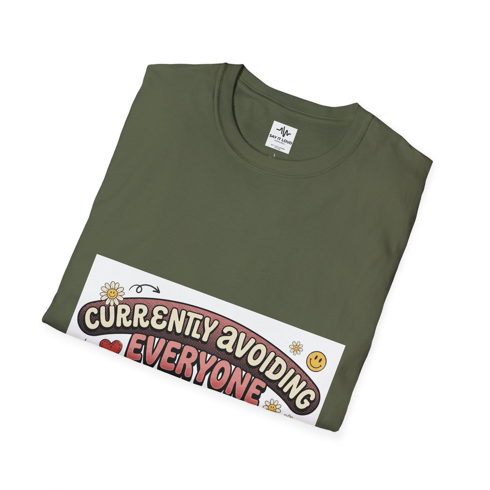 T-Shirt — "Currently Avoiding Everyone" Healing in Progress Graphic Tee