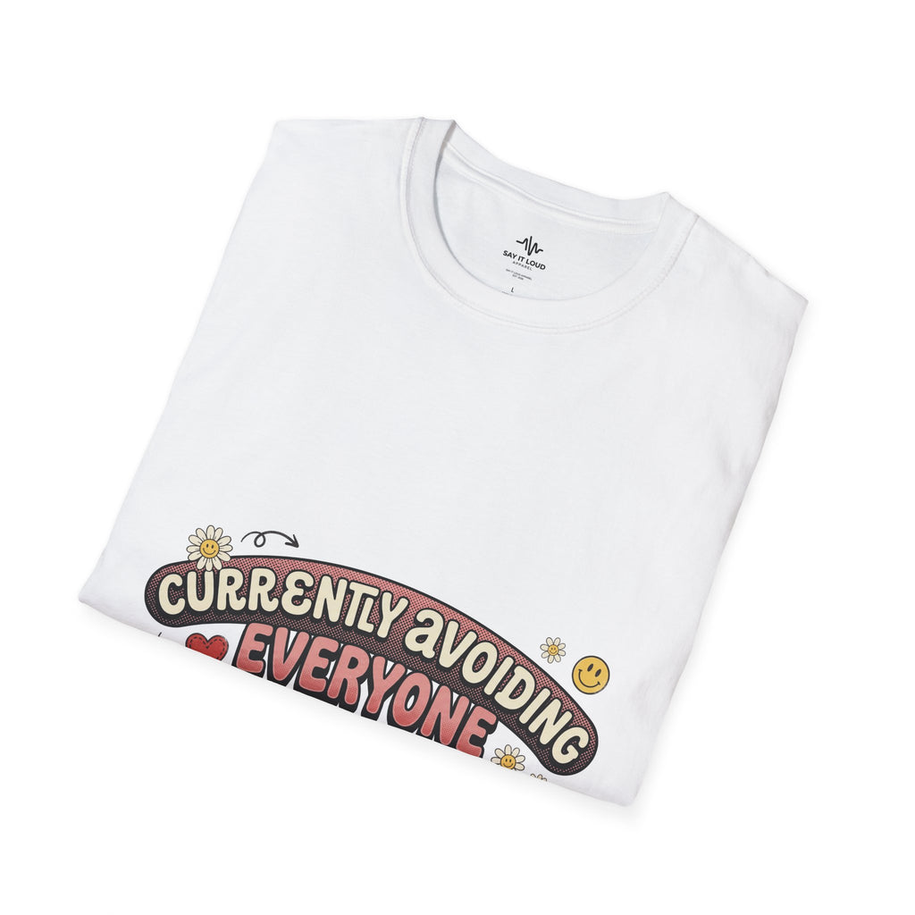 T-Shirt — "Currently Avoiding Everyone" Healing in Progress Graphic Tee