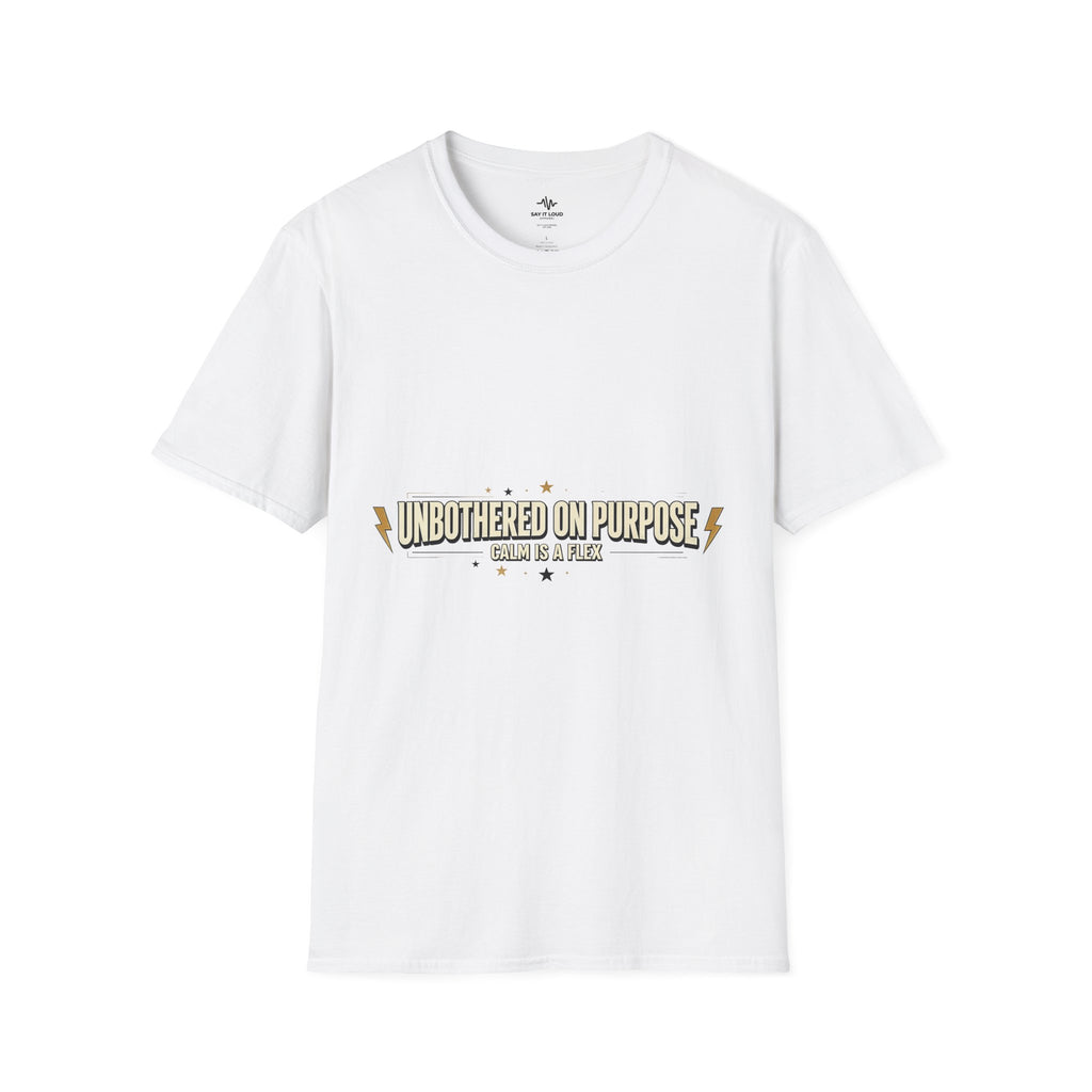 T-Shirt — "Unbothered on Purpose" Vintage Lightning Graphic